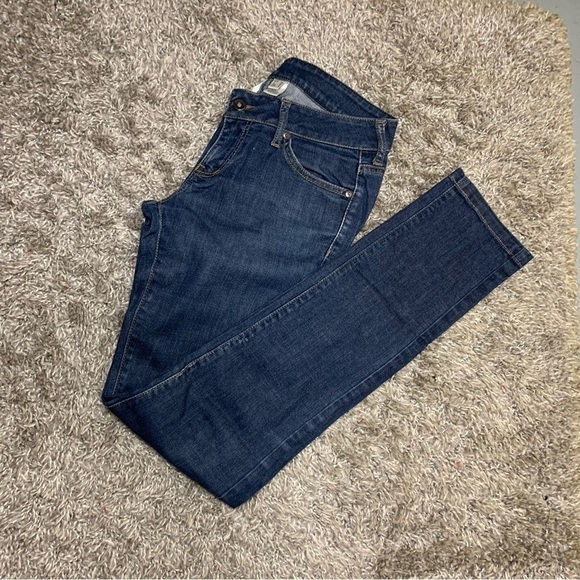 𝅺MANGO Jeans Vintage Dark Wash Low Rise Skinny Jeans 5 Pockets Size 6 US - Picture 9 of 10